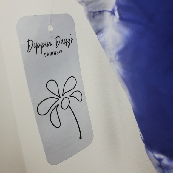 DIPPIN' Daisy's Bathing Suit Ultra Low Plunging V-Neck Size 1X & 2X Tye Die - Picture 5 of 9